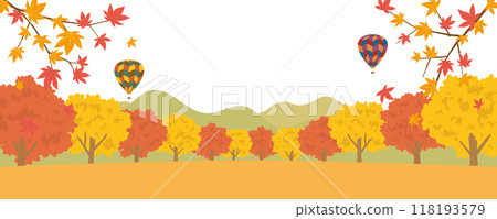 Autumn image: Autumn leaves landscape background material 118193579