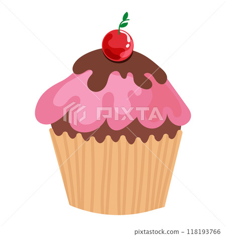Colored cupcake candy icon Vector 118193766