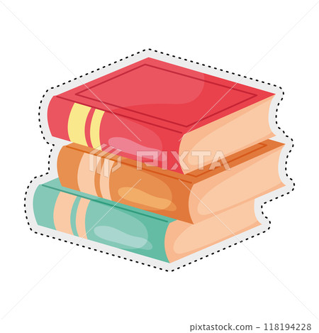 Books Autumn sticker icon Vector Books Autumn sticker icon Vector 118194228