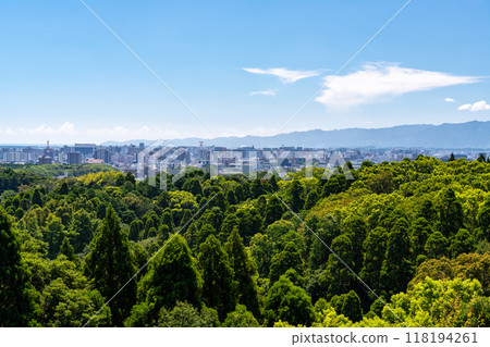 平和台公園 從第一展望台眺望宮崎縣宮崎市 平和台公園 從第一展望台眺望宮崎縣宮崎市 118194261