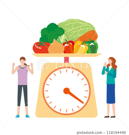 關心蔬菜攝取量的女性 關心蔬菜攝取量的女性 118194490