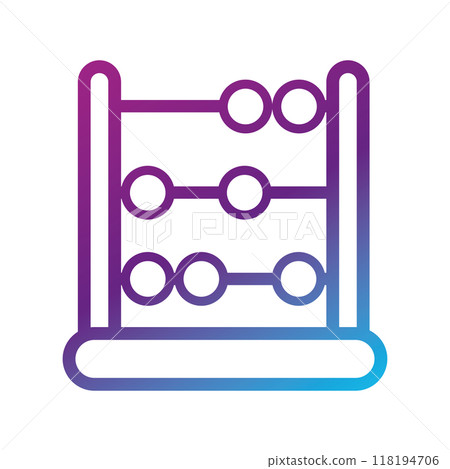 Gradient abacus icon in purple and blue tones Vector Gradient abacus icon in purple and blue tones Vector 118194706