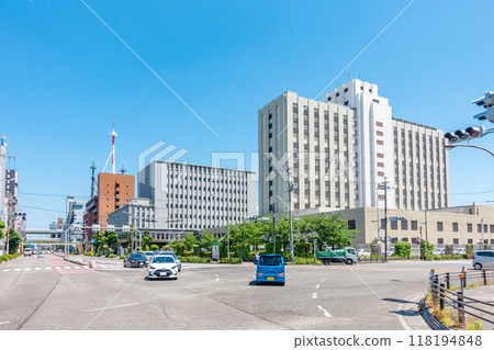 名古屋城周圍的街道、清水橋東十字路口、名古屋拘留中心 名古屋城周圍的街道、清水橋東十字路口、名古屋拘留中心 118194848