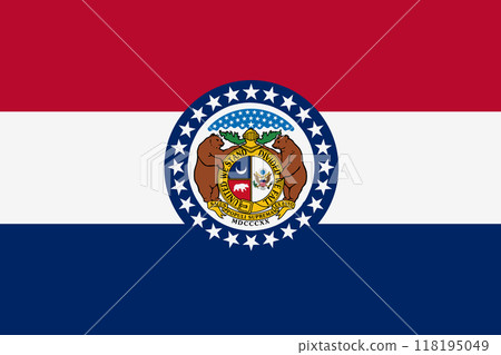 Missouri State Flag background illustration 118195049