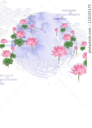 蓮花哀悼日本圖案背景 118195175