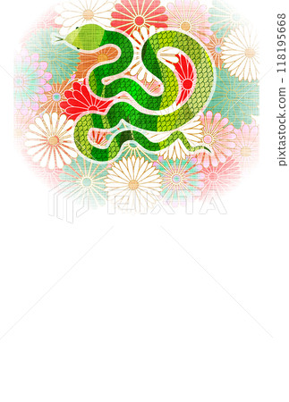Snake New Year's card zodiac background 118195668