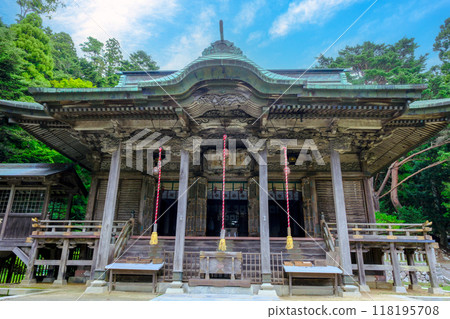 Kinkazan Koganeyama Shrine worship hall 118195708