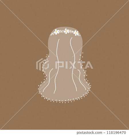 hand painted wedding veil  118196470