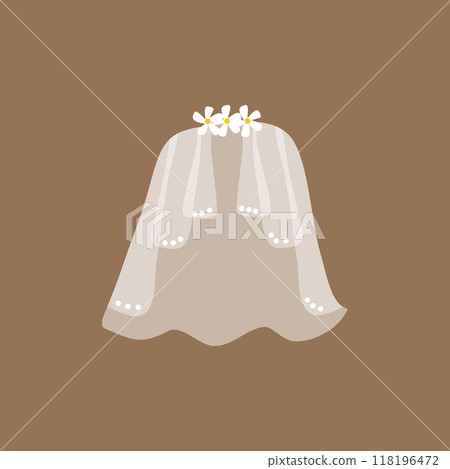 transparent wedding veil scarf 118196472