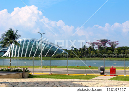 View of Gardens by the Bay from the Singapore Flyer View of Gardens by the Bay from the Singapore Flyer 118197537