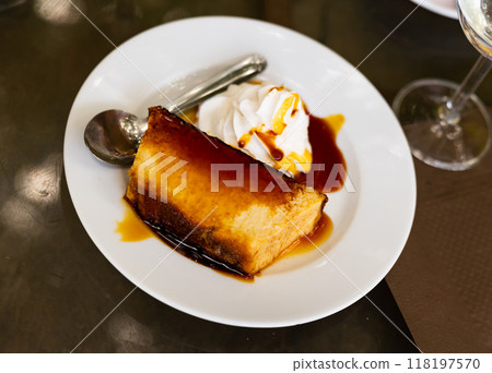 Pan de calatrava dessert served on platter 118197570