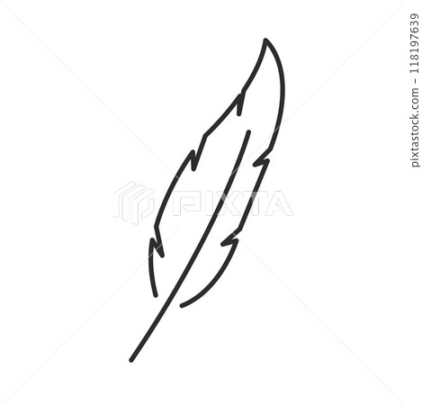 feather line icon vector design illustration element feather line icon vector design illustration element 118197639