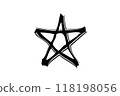 Star icon . ink sketch isolated on a white background 118198056