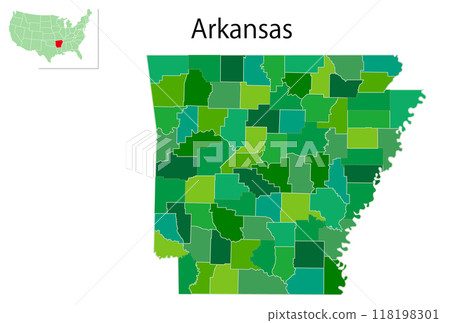 Arkansas America map icon 118198301