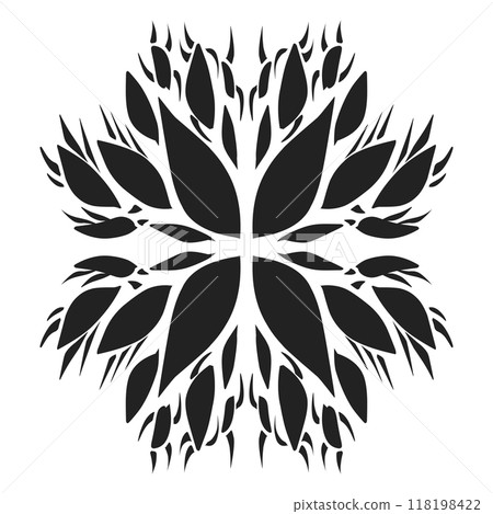 Illustration of a tribal tattoo with a aesthetic shape 118198422