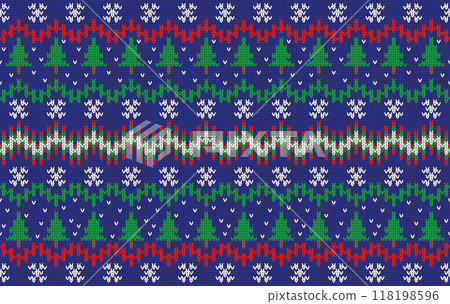 Knitted pattern seamless fabric Christmas on blue. traditional knitted pattern Christmas winter concept. Designed for Christmas ,background ,wallpaper ,knitted pattern ,fabric ,embroidery ,textile Knitted pattern seamless fabric Christmas on blue. traditional knitted pattern Christmas winter concept. Designed for Christmas ,background ,wallpaper ,knitted pattern ,fabric ,embroidery ,textile 118198596