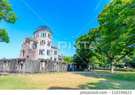 Summer Atomic Bomb Dome Hiroshima City, Hiroshima Prefecture 118198621