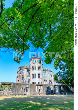 夏季原子彈爆炸圓頂屋 廣島縣廣島市 118198623