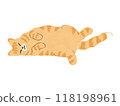 Brown tabby cat illustration vector 118198961