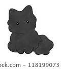Black cat kitten illustration vector 118199073