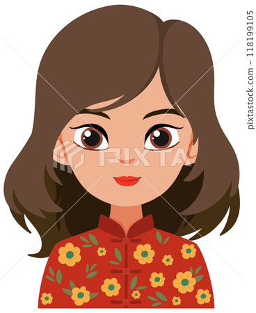 Woman in Traditional Floral Costume Woman in Traditional Floral Costume 118199105