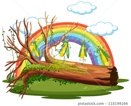 Grasshoppers Under a Rainbow 118199166