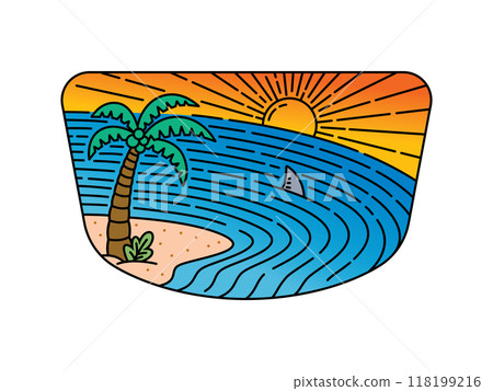 natural scenery in the frame illustration 118199216