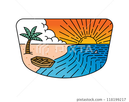 natural scenery in the frame illustration 118199217