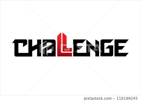 challenge typography design vector, for t-shirt, poster and other uses 118199245