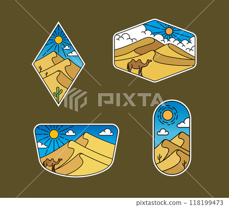 Set of vector line art outdoor designs Set of vector line art outdoor designs 118199473