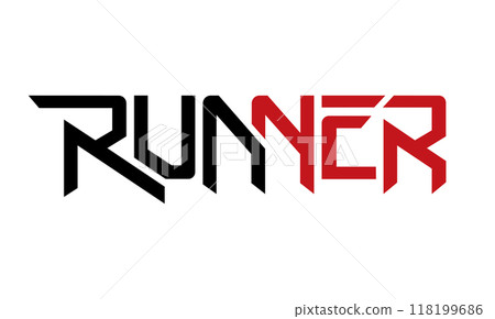 runner typography design vector, for t-shirt, poster, sticker and other uses 118199686