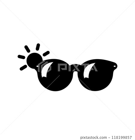 Sunglasses icon design silhouette template illustration 118199857
