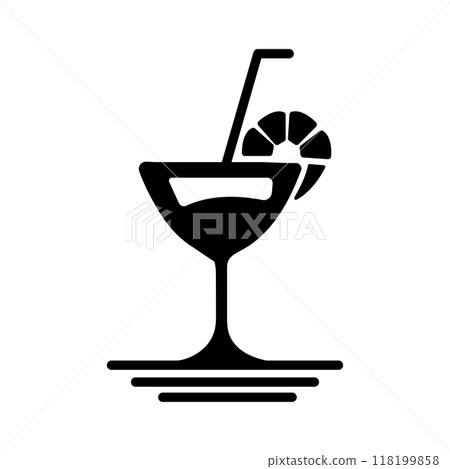 Lemon drink icon design silhouette template illustration 118199858