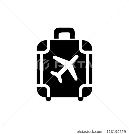 Travel case icon design silhouette template illustration 118199859