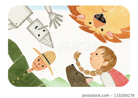 Fairy tale, old tale, The Wizard of Oz, watercolor illustration Fairy tale, old tale, The Wizard of Oz, watercolor illustration 118200276