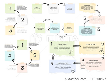 Paper Notes with Arrows Paper Notes with Arrows 118200424