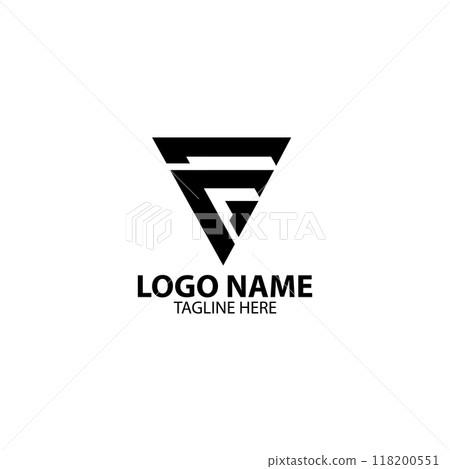 initial FG triangle monogram logo design vector initial FG triangle monogram logo design vector 118200551