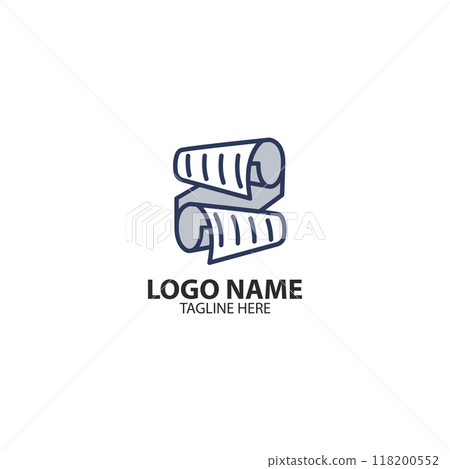 initial Z with paper roll logo design vector initial Z with paper roll logo design vector 118200552