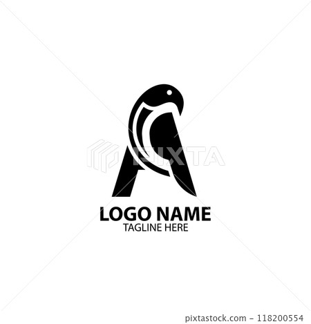letter A bird logo design vector letter A bird logo design vector 118200554
