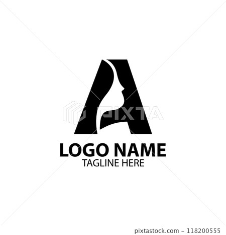 letter A women logo design vector 118200555
