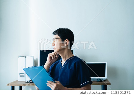 A worried doctor A worried doctor 118201271