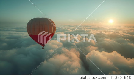 Breathtaking view: beautiful hot air balloon soaring above stunning marvellous landscape, capturing essence of adventure, serenity with vibrant colors and picturesque scenery in awe-inspiring sight. Breathtaking view: beautiful hot air balloon soaring above stunning marvellous landscape, capturing essence of adventure, serenity with vibrant colors and picturesque scenery in awe-inspiring sight. 118201648