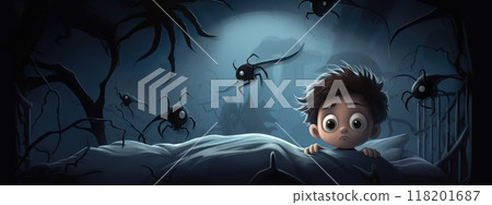 Unsettling shadows: childhood bad dream, delving into the mysterious realm of nocturnal fears and their impact on growing minds, offering guidance and understanding. 118201687