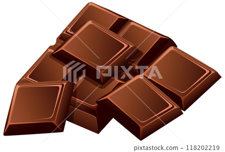 Delicious Chocolate Bar Pieces 118202219