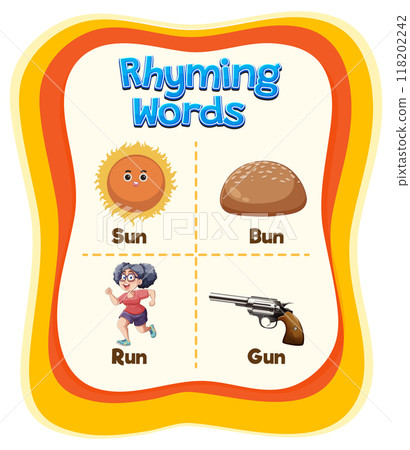 Rhyming Words Educational Chart Rhyming Words Educational Chart 118202242
