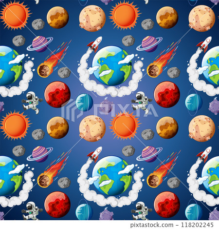 Seamless Space Exploration Pattern 118202245