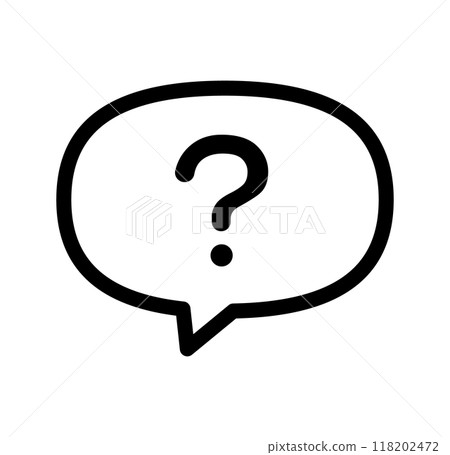 Question mark single icon monochrome 118202472