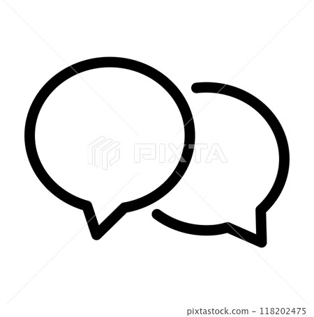 Message chat single icon monochrome Message chat single icon monochrome 118202475