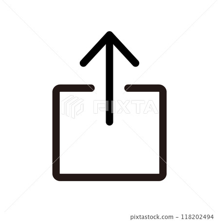 Upload Single Icon Monochrome 118202494