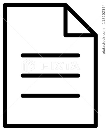 Simple file, document icon. Paper line design. Simple file, document icon. Paper line design. 118202554